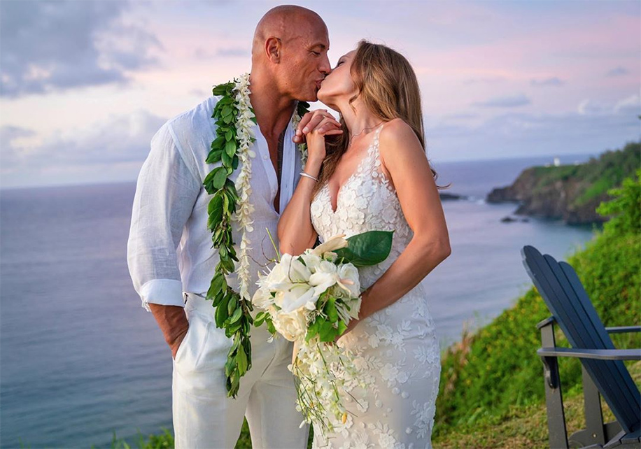 Dwayne Johnson and Lauren Hashian